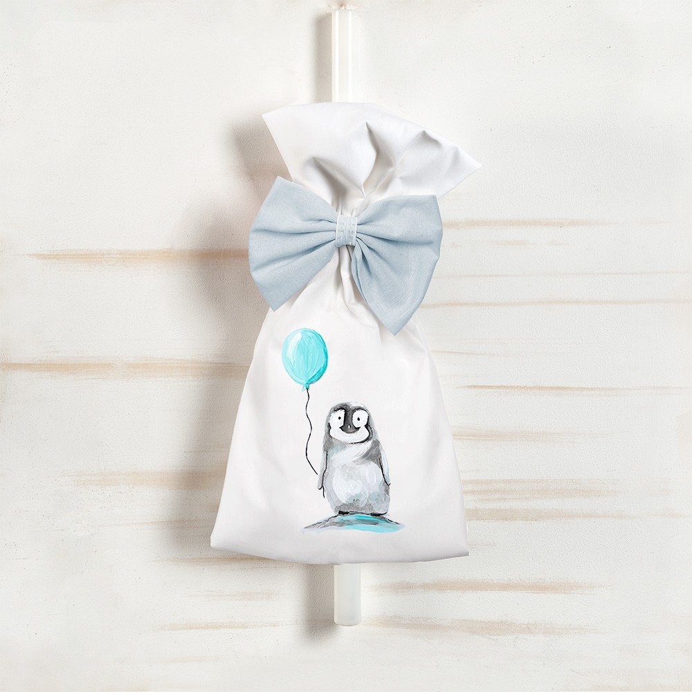 Λαμπάδα Βάπτισης Πιγκουίνος