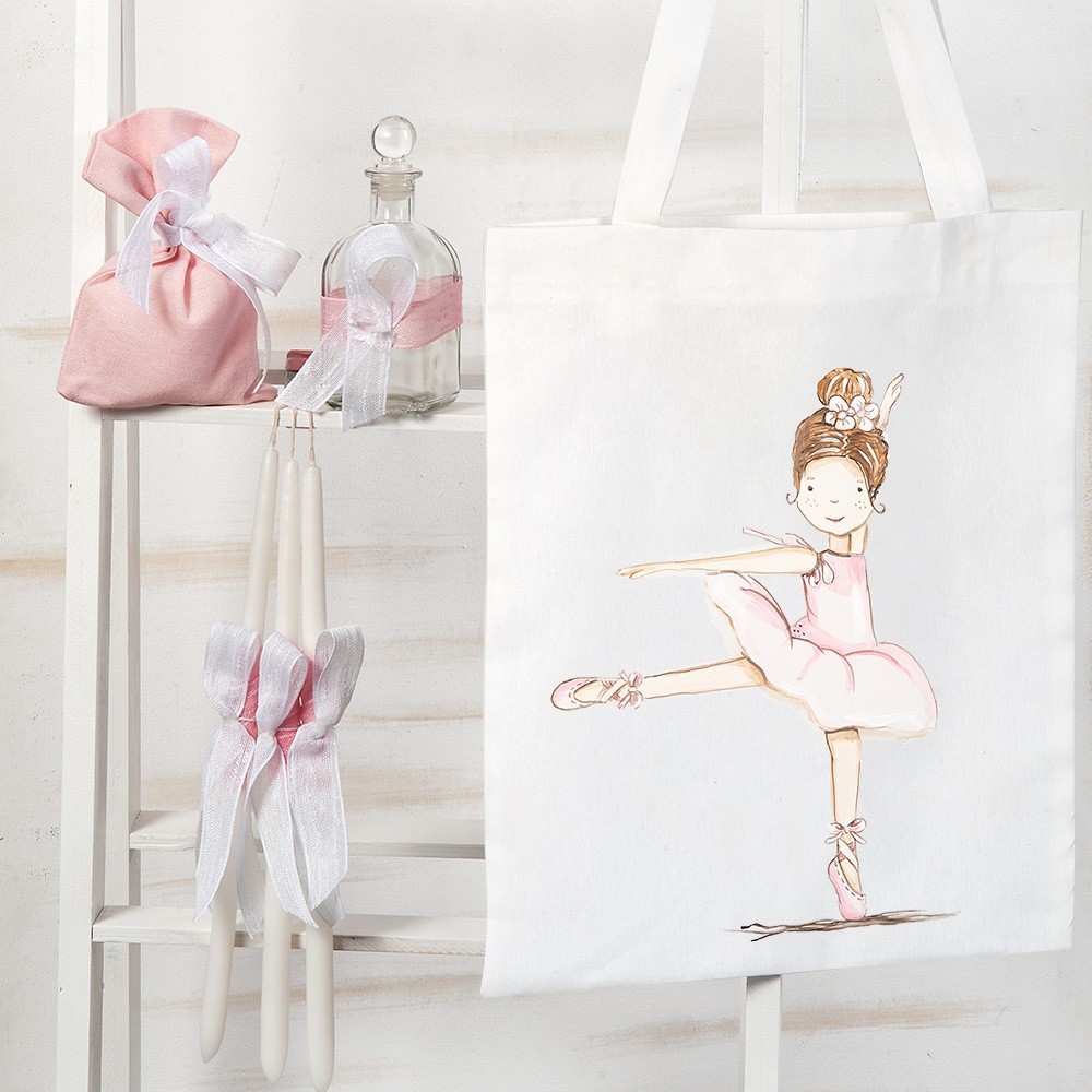 Τσάντα με σετ λαδιού βάπτισης Χορεύτρια