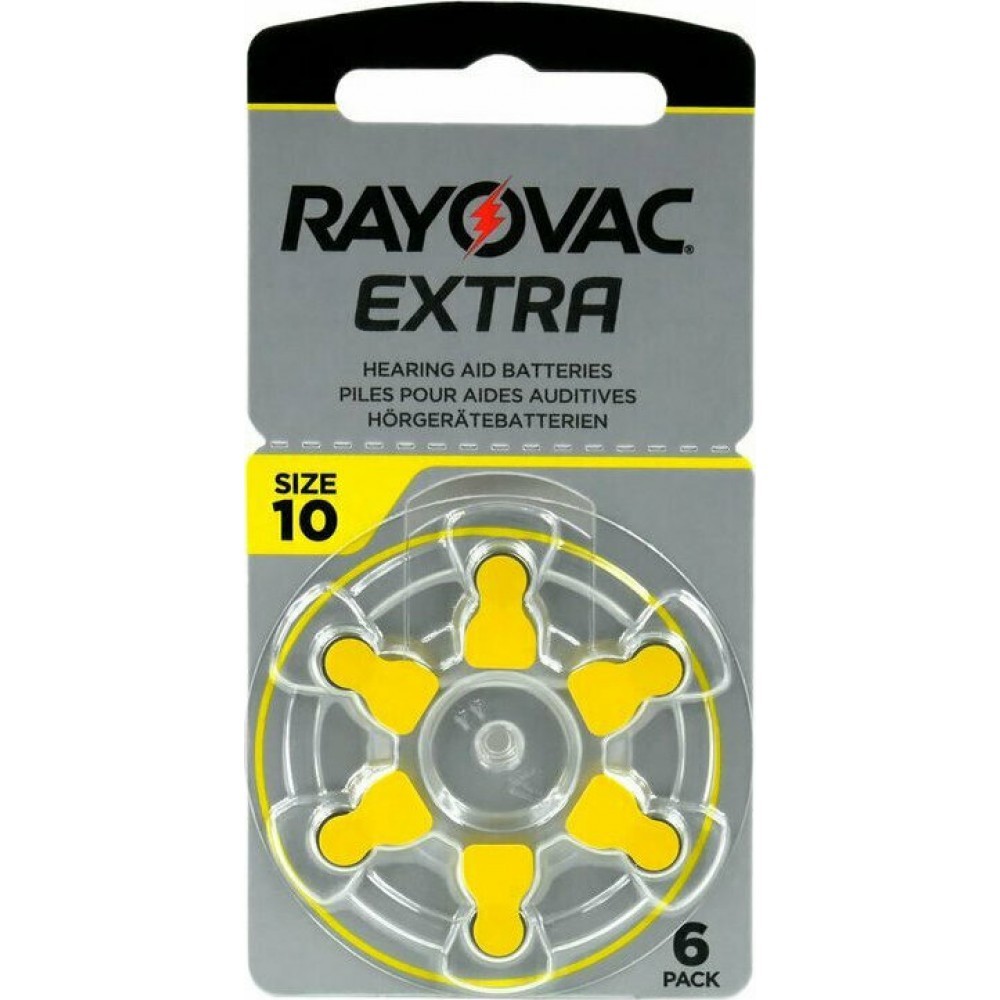 Rayovac Extra Μπαταρίες Ακουστικών Βαρηκοΐας- Ν.10 6 τεμάχια