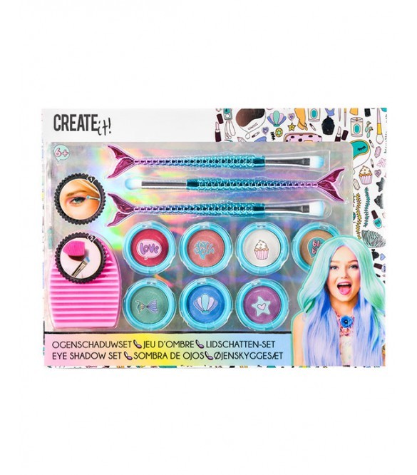 ΠΑΙΔΙΚΟ ΣΕΤ ΜΕ ΣΚΙΕΣ ΜΑΤΙΩΝ ΚΑΙ ΠΙΝΕΛΑ CREATE IT! ΓΟΡΓΟΝΑ - EYE SHADOW SET 