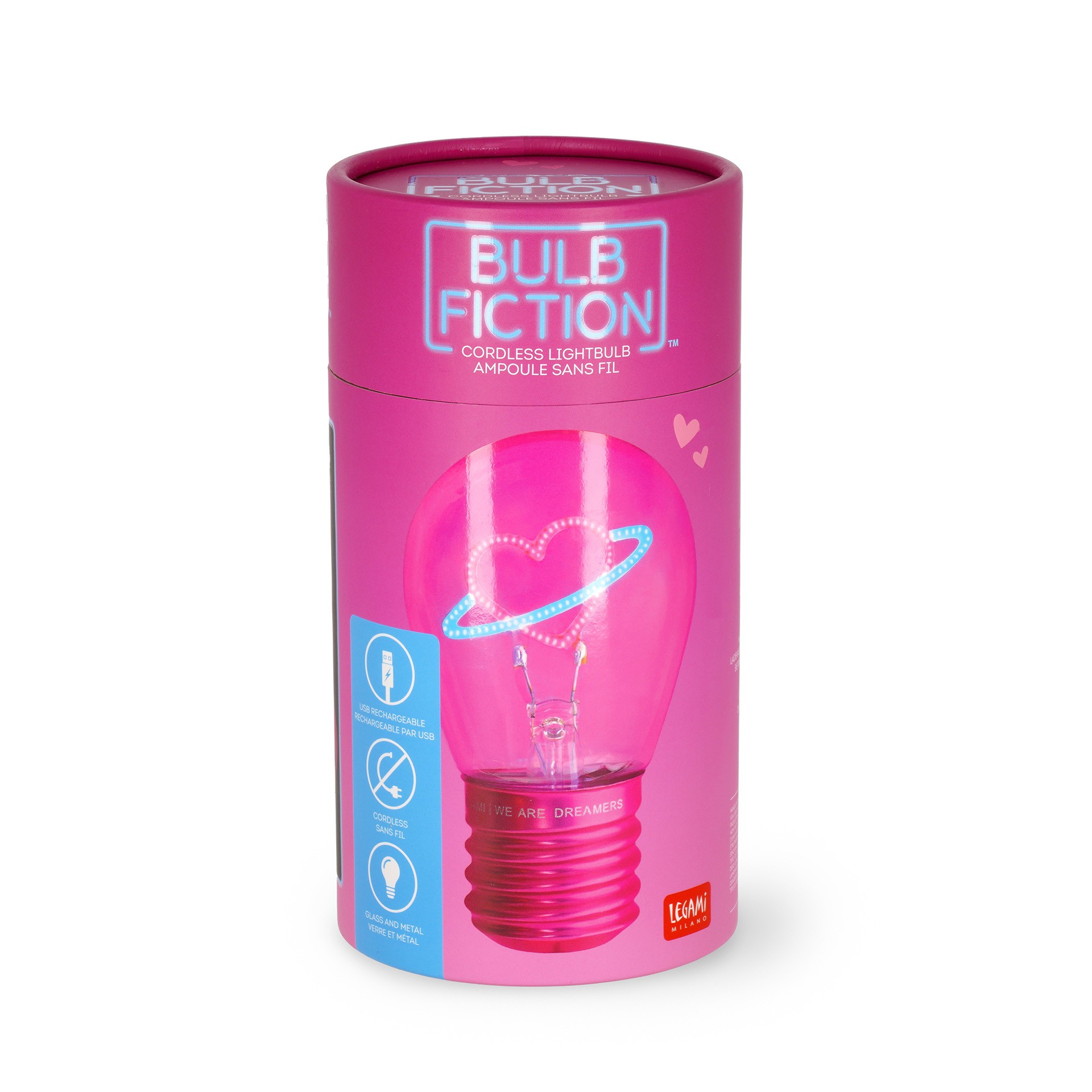 Διακοσμητικό Επιτραπέζιο Φωτιστικό Legami Bulb Fiction Λάμπα - Πλανήτης Καρδιά