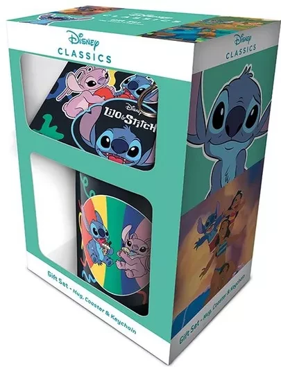 Σετ Δώρου Κούπα, Σουβέρ & Μπρελόκ Disney Lilo & Stitch (You'Re My Fave)
