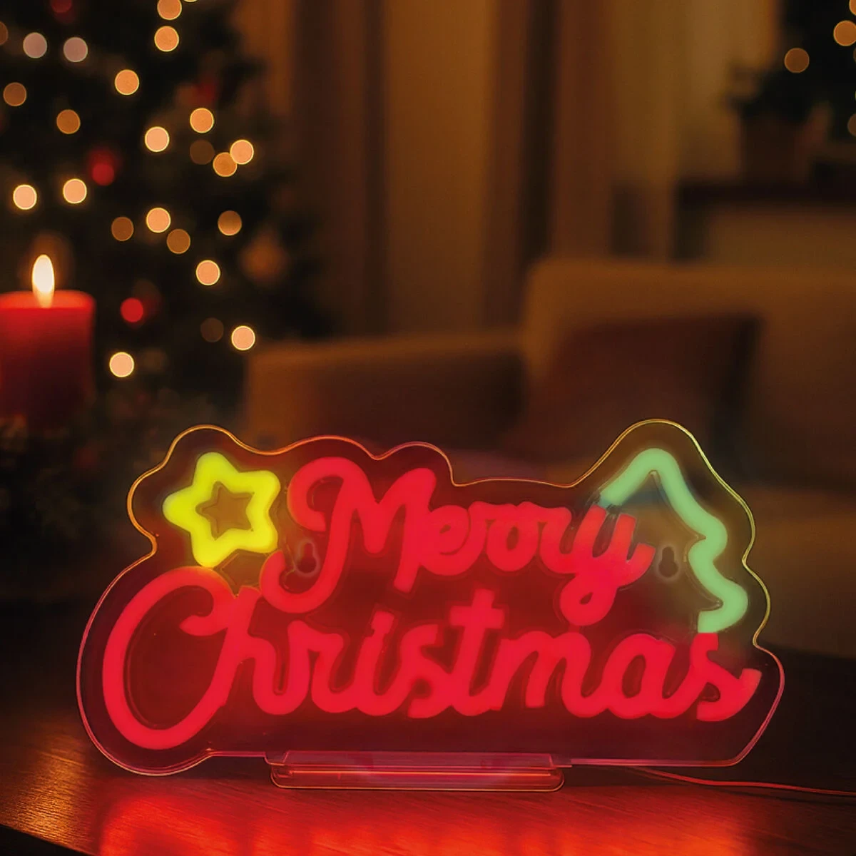 Neon Effect Led Lamp - Merry Xmas - It's a Sign