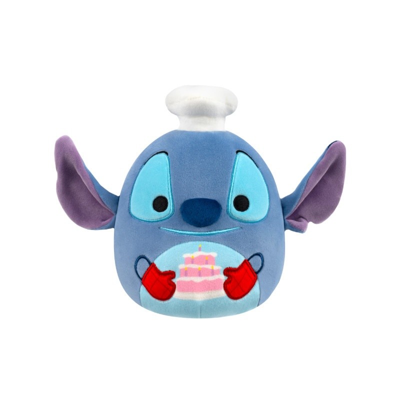 Squishmallows Disney Stitch Λούτρινo 16εκ Stitch Chef Holding Cake 