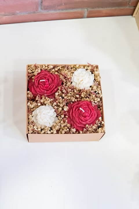 Giftbox με αρωματικά κερια και αποξηραμένα