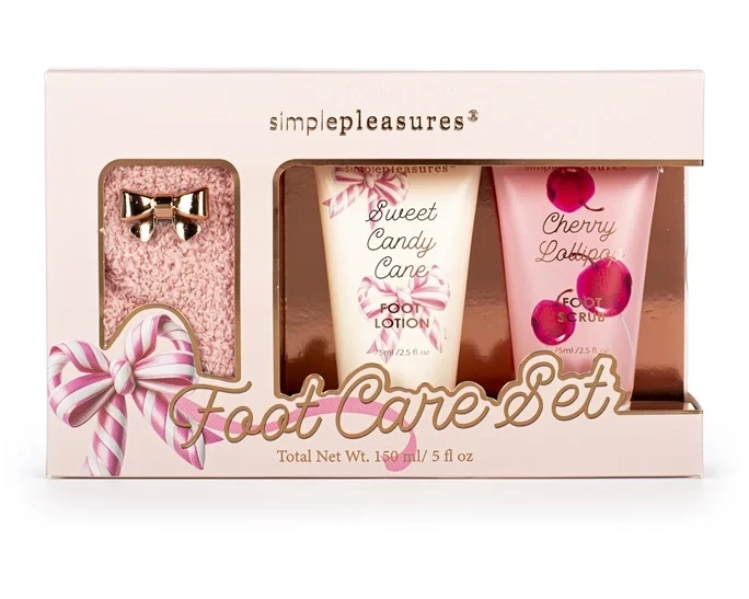 TRI-COASTAL ΣΕΤ ΠΕΡΙΠΟΙΗΣΗΣ ΠΟΔΙΩΝ ME ΚΑΛΤΣΕΣ CANDY & CHERRY 3τμχ