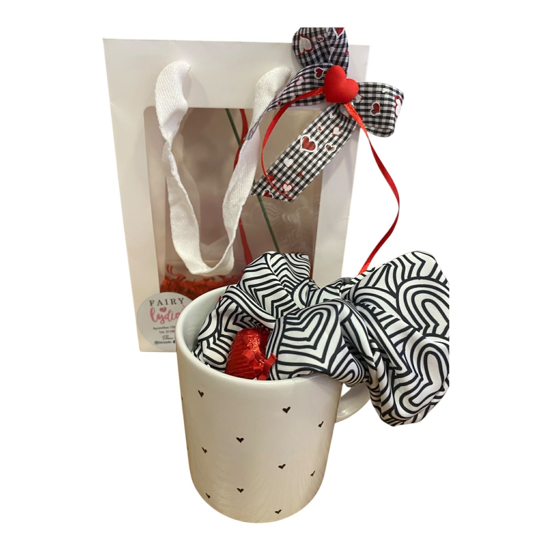 Κεραμική κούπα, Scrunchie, σοκολατάκι