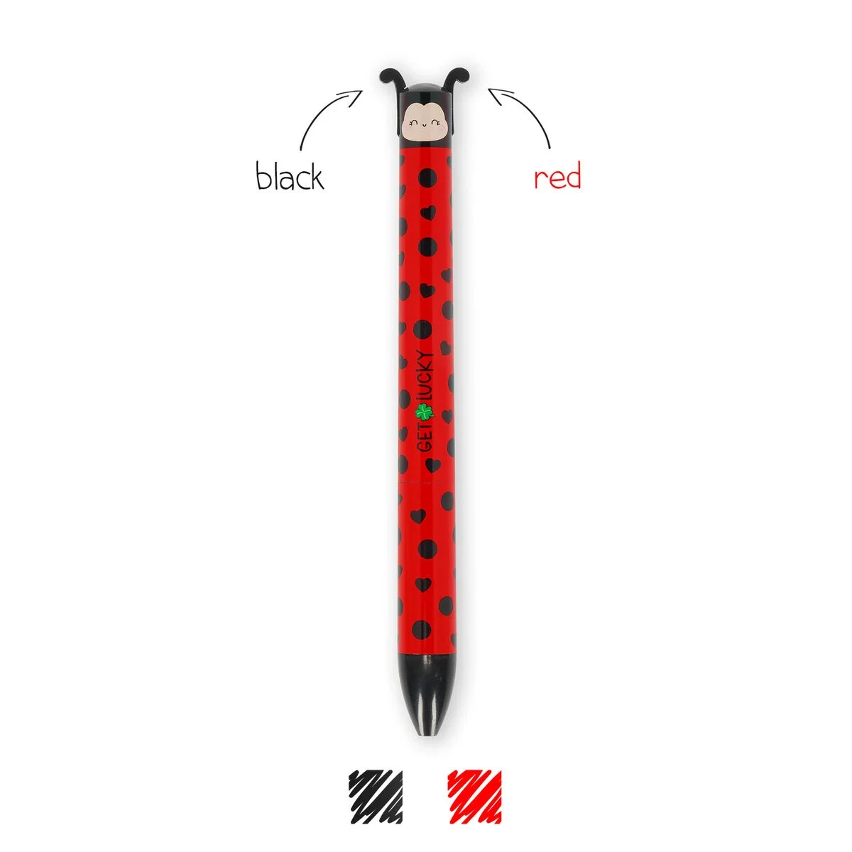 ΣΤΥΛΟ FANCY LEGAMI CLICK & CLACK  ΔΥΟ ΧΡΩΜΑΤΩΝ LADYBUG GET LUCKY