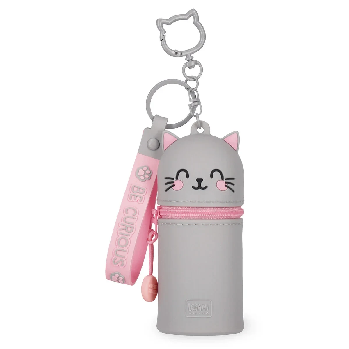 Legami Kitty Coin Purse with Key Ring - Mini Kawaii