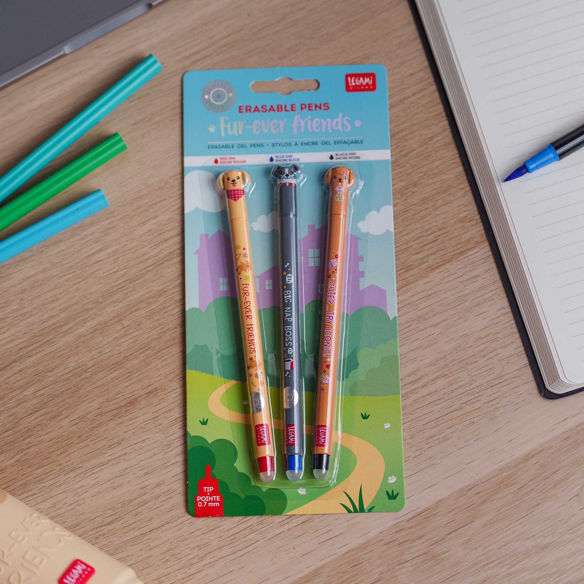 Στυλό Legami Erasable Fur-ever Friends (3 Τεμάχια)