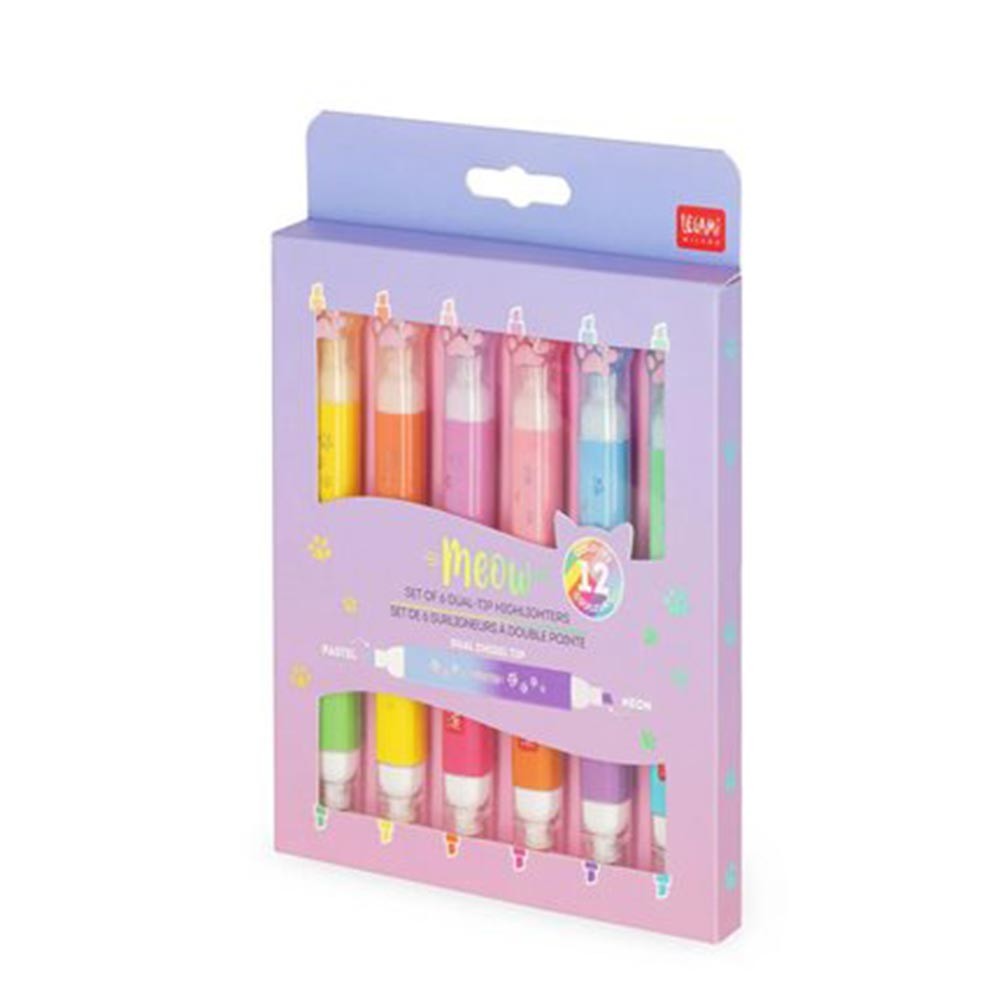 Legami Meow Kitty Σετ 6 Dual Highlighters 