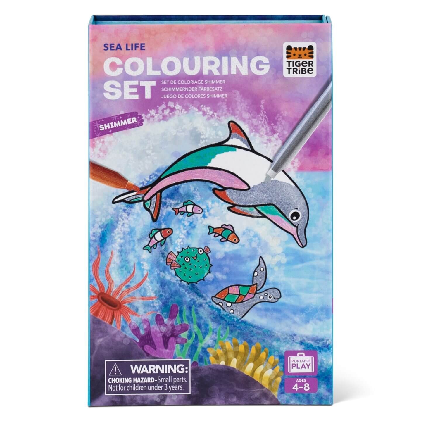 Tiger Tribe Colouring Set Shimmer - Sea Life