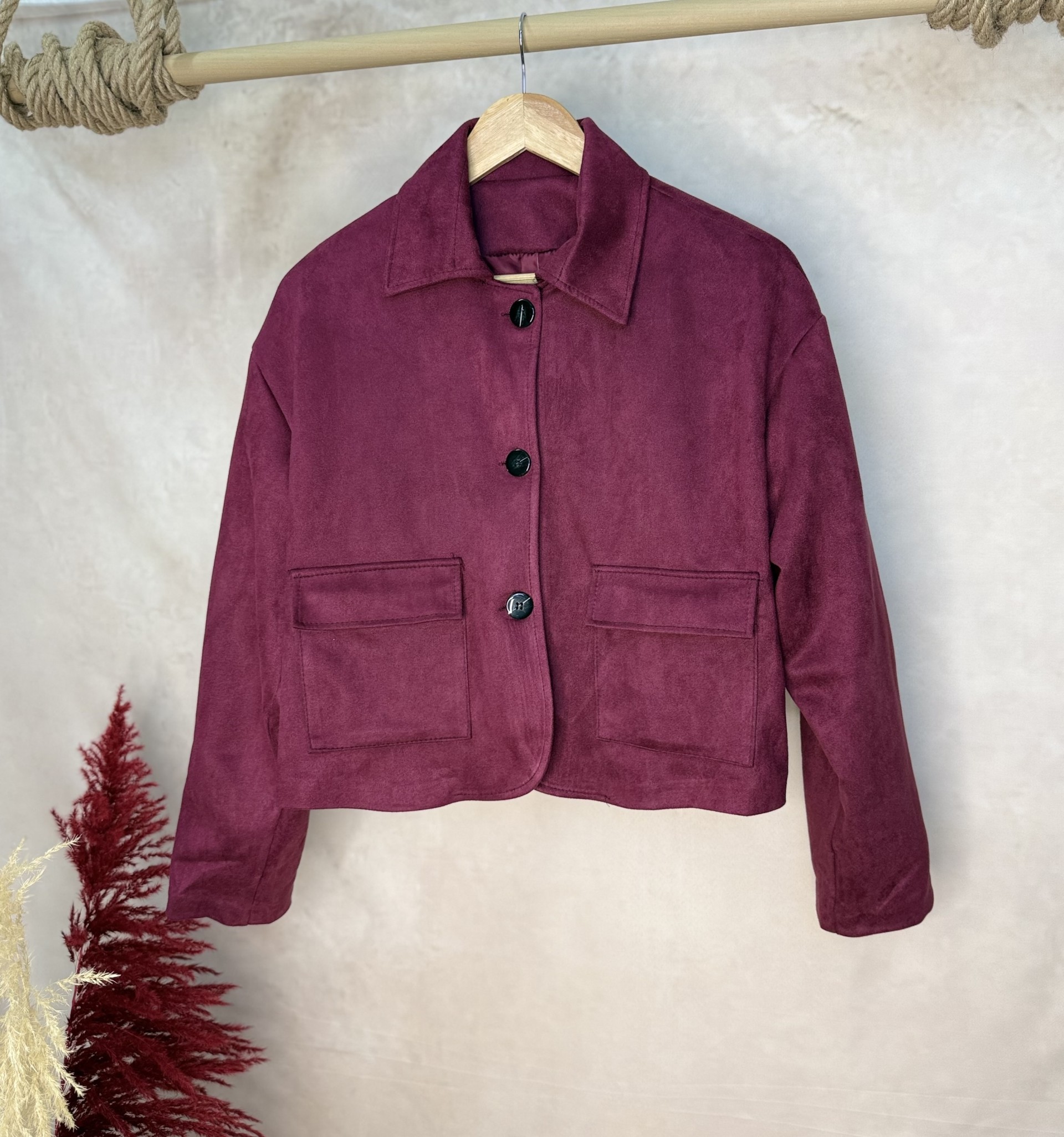 SUEDE CROP JACKET