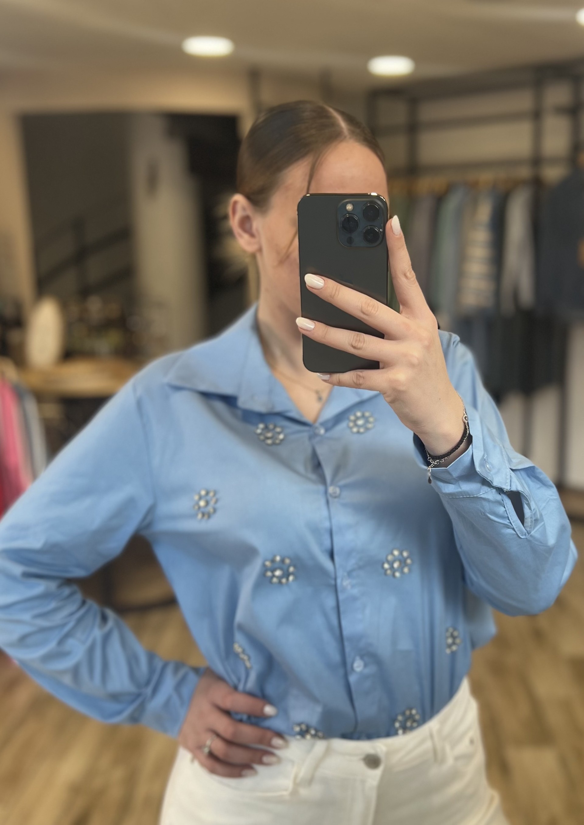 ΠΟΥΚΑΜΙΣΟ ΠΟΠΛΙΝΑΣ ΜΕ ΠΕΤΡΕΣ 