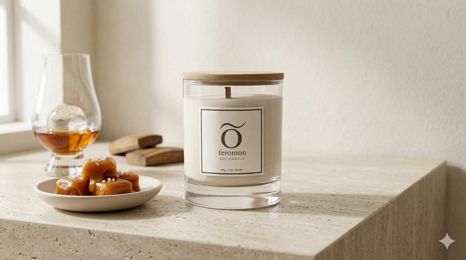 Whiskey Caramel Soy Candle 200gr