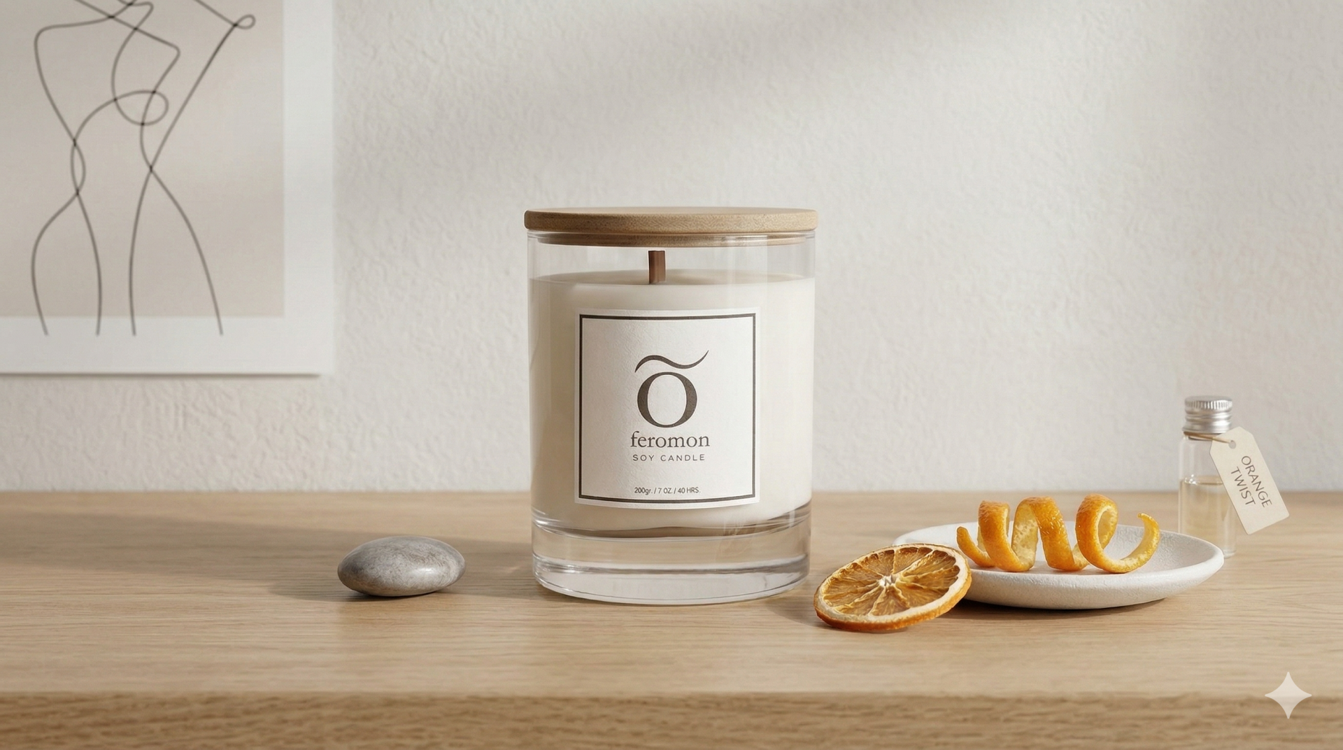 Orange Sweet Soy Candle 200gr-3cfc3e