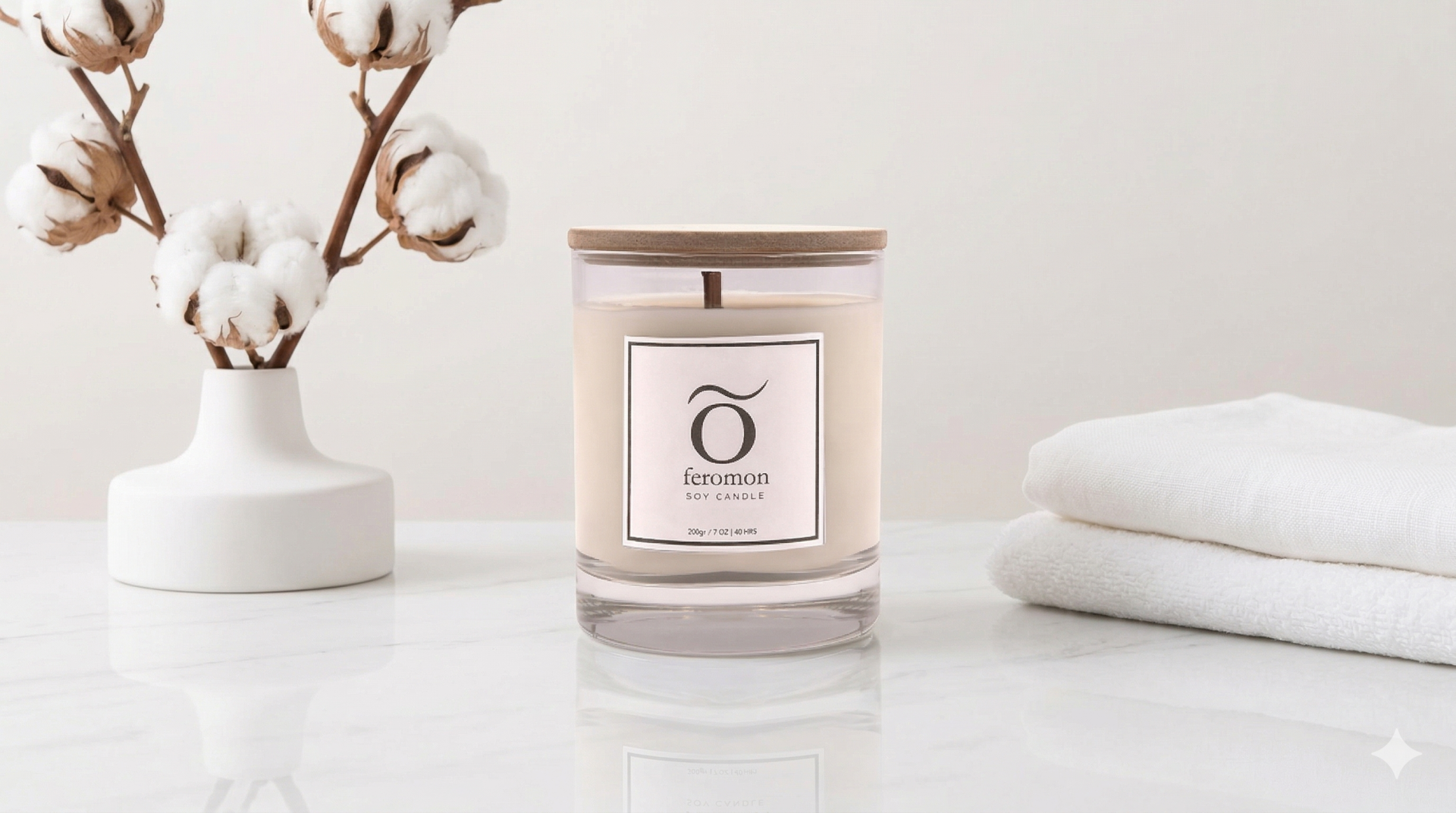 Fresh Cotton Soy Candle 200gr