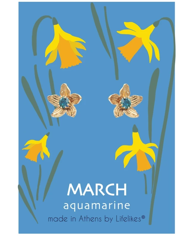 Σκουλαρίκια Birthstone March