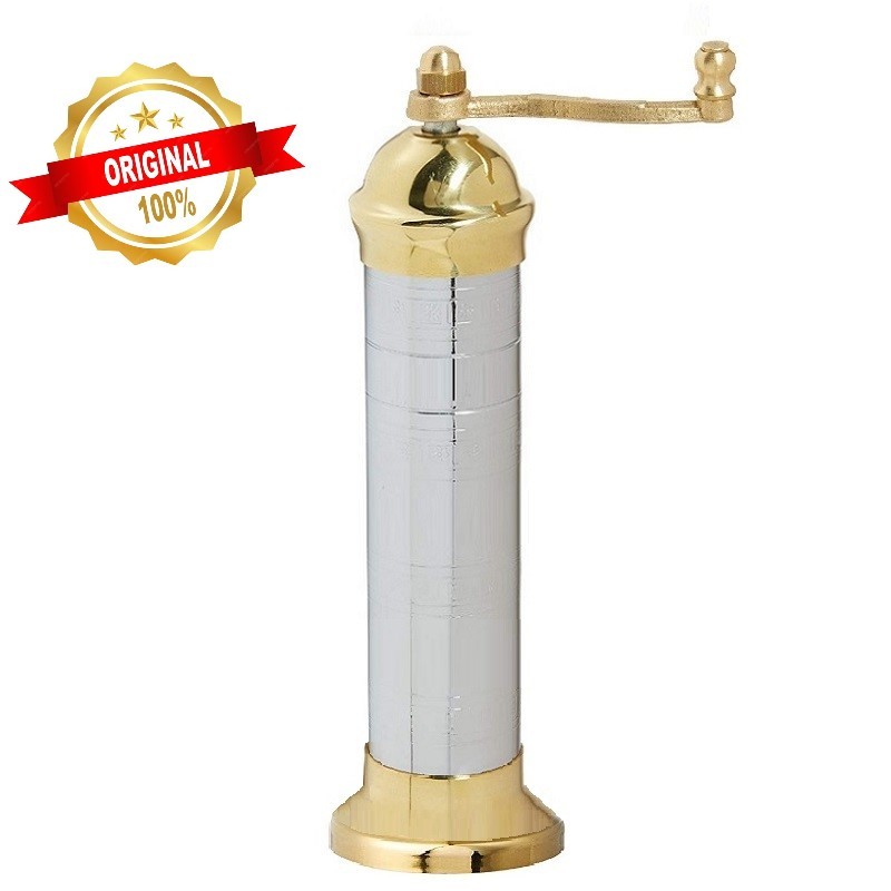 Chrome-brass salt mill Alexander #219 9″