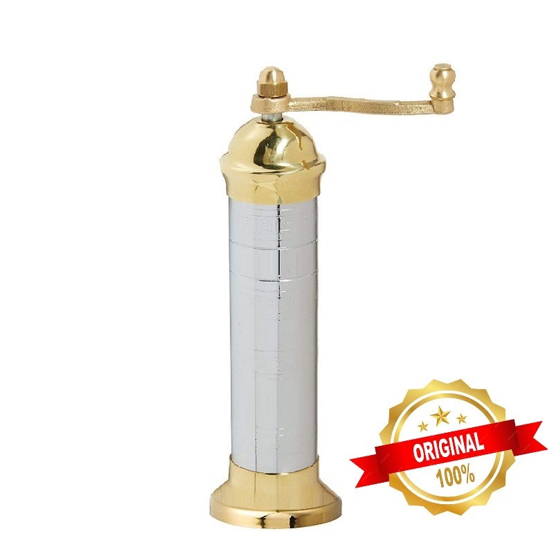 Chrome-brass salt mill Alexander #218 8″