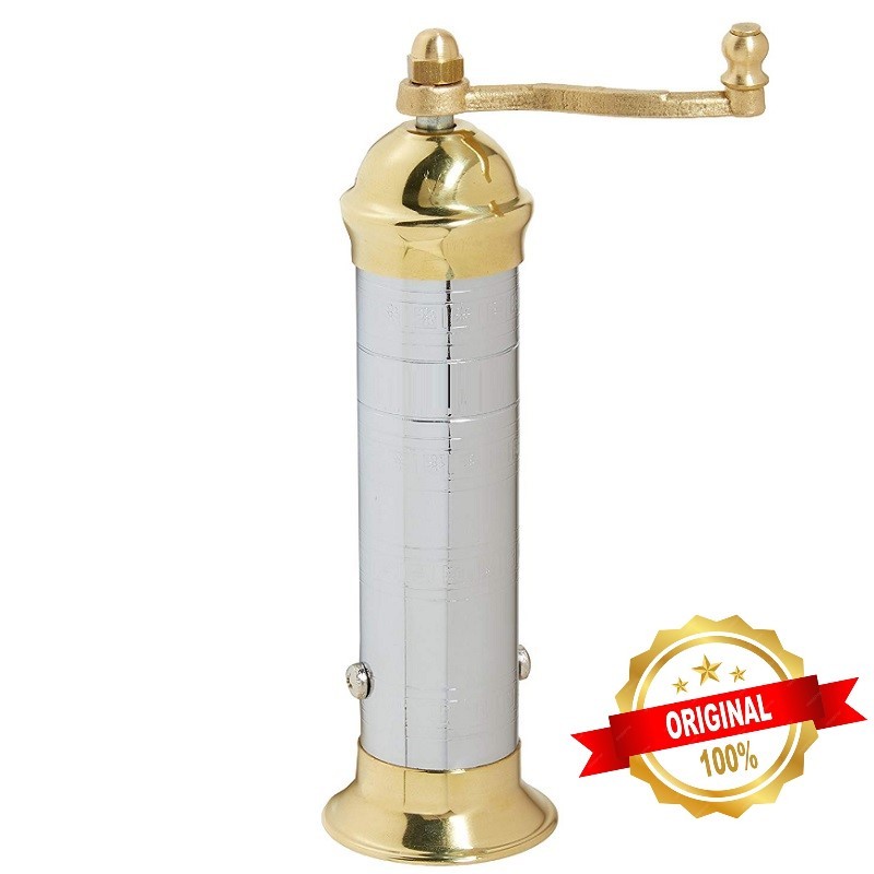 Chrome-brass pepper mill Alexander #212 7″
