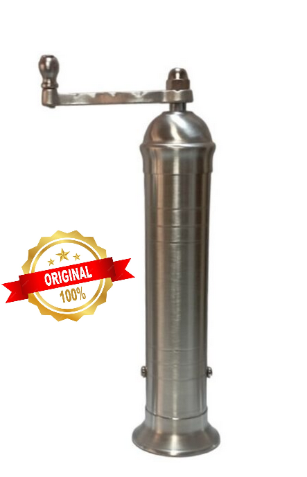 Nickel-matt finish pepper mill Alexander #704 9″ & Nickel-matt finish salt mill Alexander #709 9″