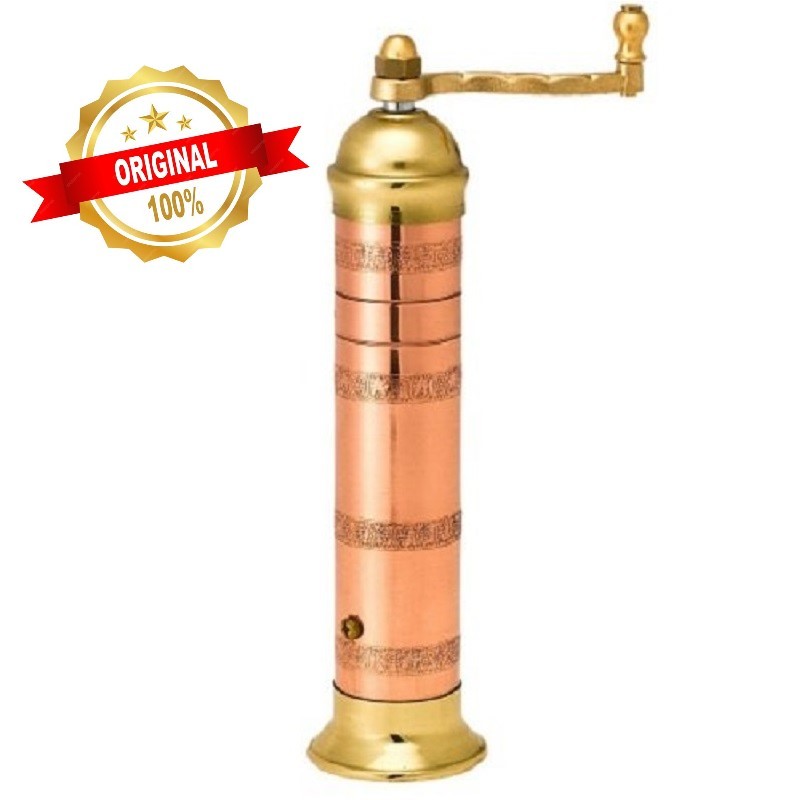 Copper-brass pepper mill Alexander #414 9″ & Copper-brass salt mill Alexander #419 9″