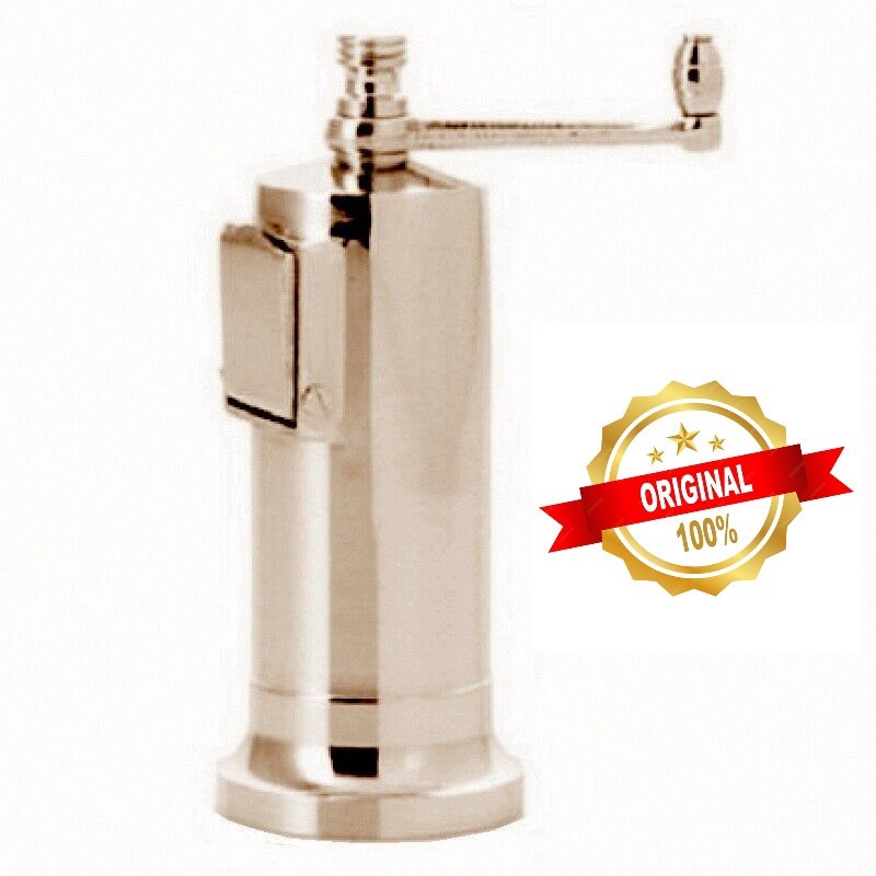 Cast brass nickel-matt finish pepper mill Alexander #706 5,3″