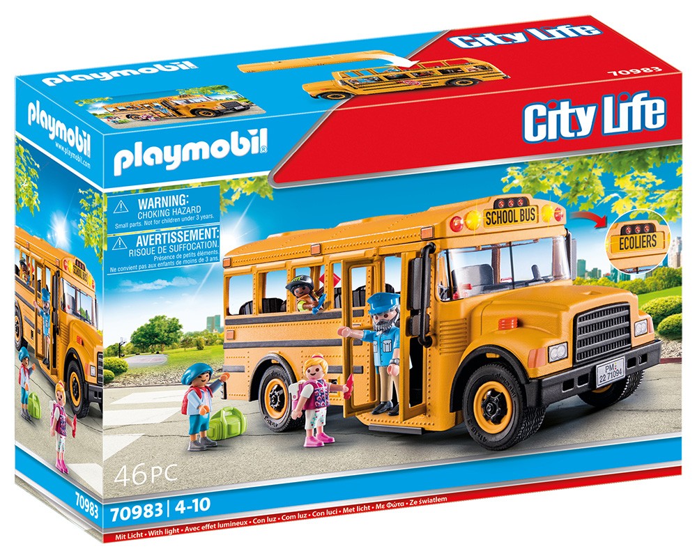 Playmobil Set 70983 City Life School Buswith Bus Driver and Students NEW BOXED