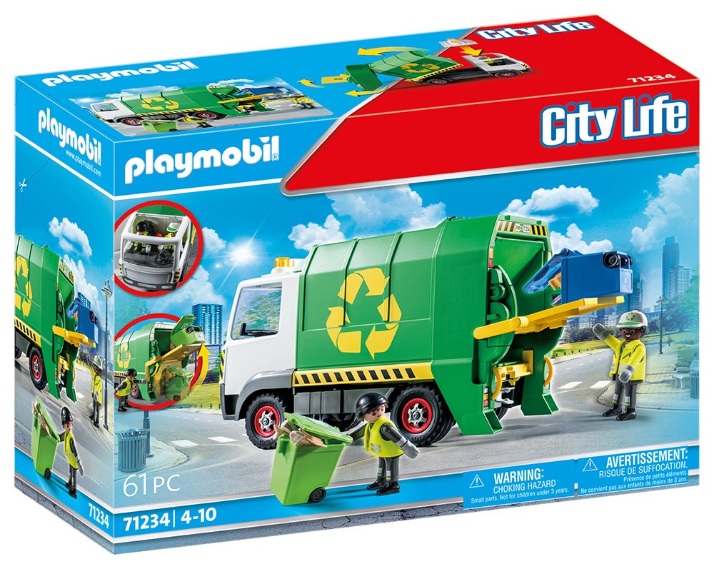 PLAYMOBIL Set 71234 City Life Recyclable Waste Collection Vehicle_Bins NEW BOXED