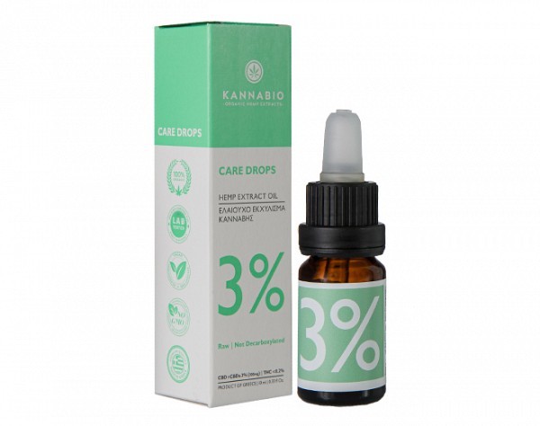 Care drops 3% Πλήρους φάσματος Raw (300mg / 10ml)