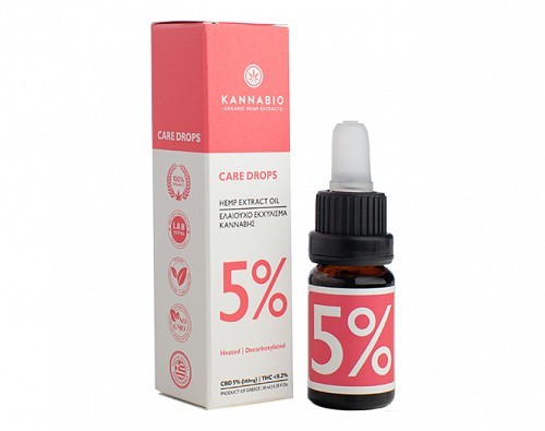 Care Drops CBD 5% Πλήρους Φάσματος Decarb (500mg/10 ml)