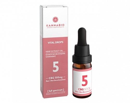 Vital Drops CBG 5 Πλήρους Φάσματος (500mg/10ml)