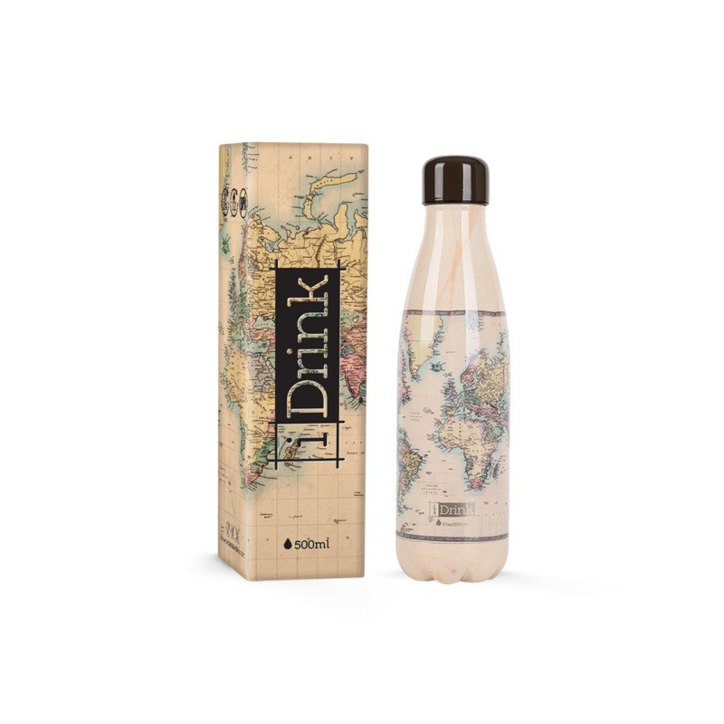 ΠΑΓΟΥΡΙ i DRINK ID0008 THERM BOTTLE 500ml OLD MAP