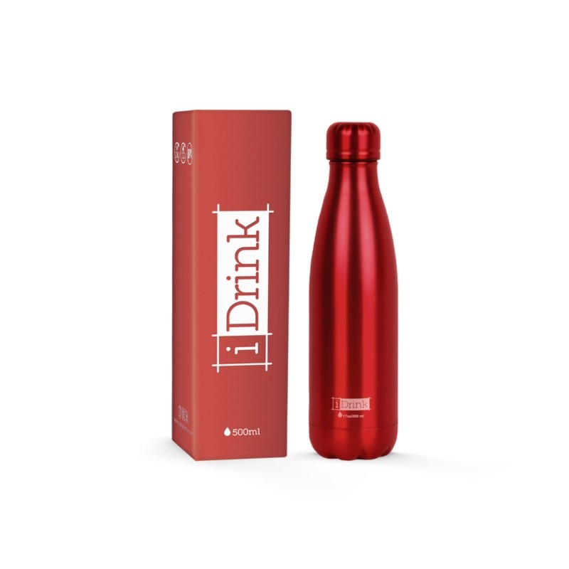 ΠΑΓΟΥΡΙ i DRINK ID0022 THERM BOTTLE 500ml MAT RED