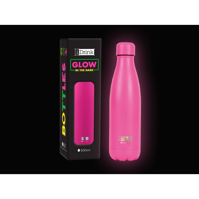 ΠΑΓΟΥΡΙ i DRINK ID0043 THERM BOTTLE 500ml GLITTER PINK