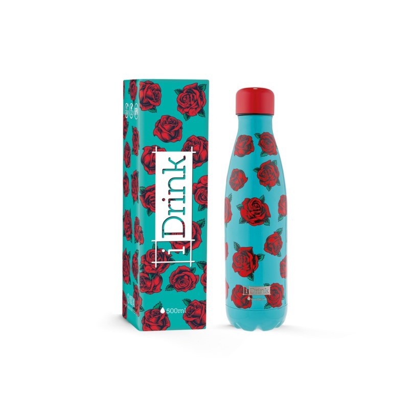 ΠΑΓΟΥΡΙ i DRINK ID0079 THERM BOTTLE 500ml TATOO ROSES