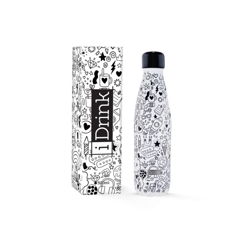 ΠΑΓΟΥΡΙ i DRINK ID0082 THERM BOTTLE 500ml DOODLES