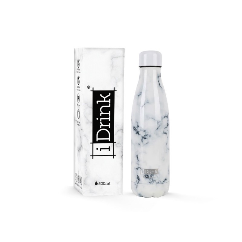 ΠΑΓΟΥΡΙ i DRINK ID0425 THERM BOTTLE 500ml MARBLE WHITE