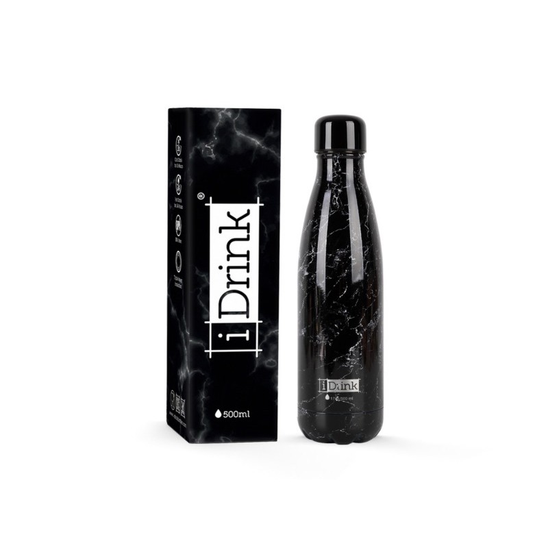 ΠΑΓΟΥΡΙ i DRINK ID0426 THERM BOTTLE 500ml MARBLE BLACK