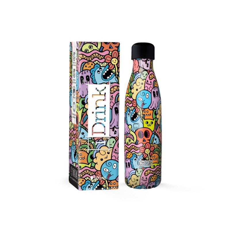ΠΑΓΟΥΡΙ i DRINK ID0434 THERM BOTTLE 500ml DOODLE