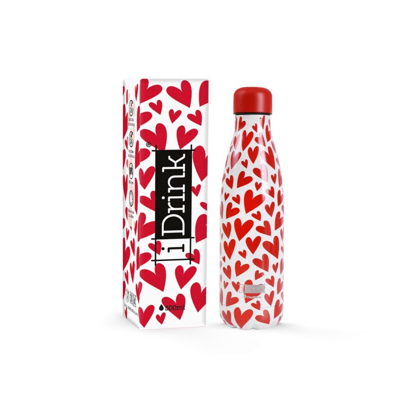 ΠΑΓΟΥΡΙ i DRINK ID0438 THERM BOTTLE 500ml HEARTS