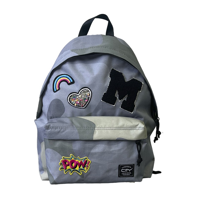 ΤΣΑΝΤΑ CITY THE DROP 01217 CAMO PATCHES GREY