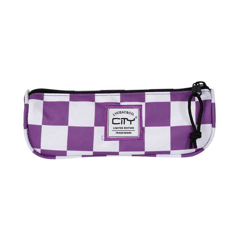 ΚΑΣΕΤΙΝΑ CITY ECLAIR 26699 PURPLE CHECKERS 1zip