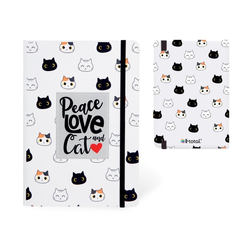 ΣΗΜΕΙΩΜΑΤΑΡΙΟ TOTAL GIFT XL1891 CATS Α5 ΜΕ ΛΑΣΤΙΧΟ