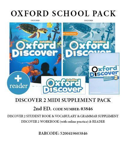 OXFORD DISCOVER 2 MIDI SUPPLEMENT PACK (SB + WB & ONLINE PRACTICE + VOCABUL. & GRAMM. SUPPLEM. + WORDLIST) - 03846 2ND ED