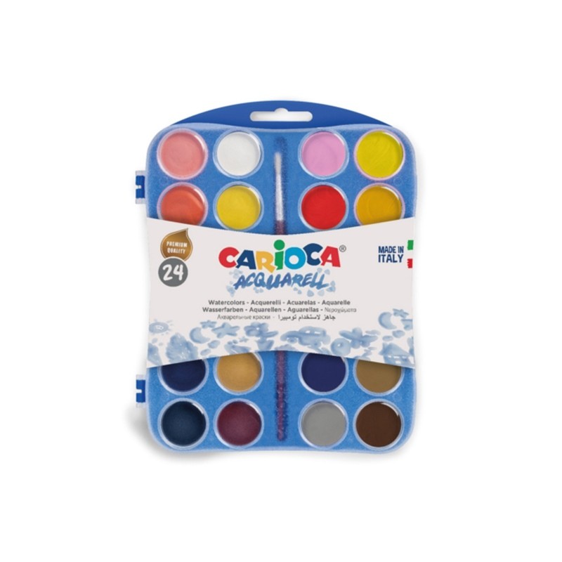 ΝΕΡΟΧΡΩΜΑΤΑ CARIOCA 24 PLASTIC CASE 42401 30mm