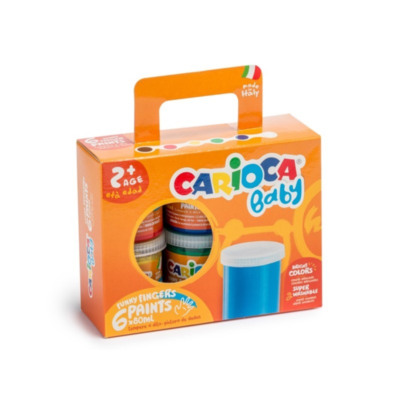ΔΑΚΤΥΛΟΧΡΩΜΑΤΑ CARIOCA  BABY/ 6 ΧΡΩΜΑΤΩΝ 80ml