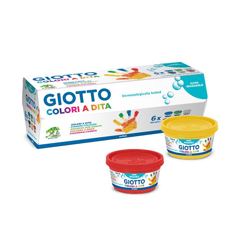 ΔΑΚΤΥΛΟΧΡΩΜΑΤΑ GIOTTO  100ml ΧΡΩΜΑΤΙΣΤΑ 6τεμ 5341
