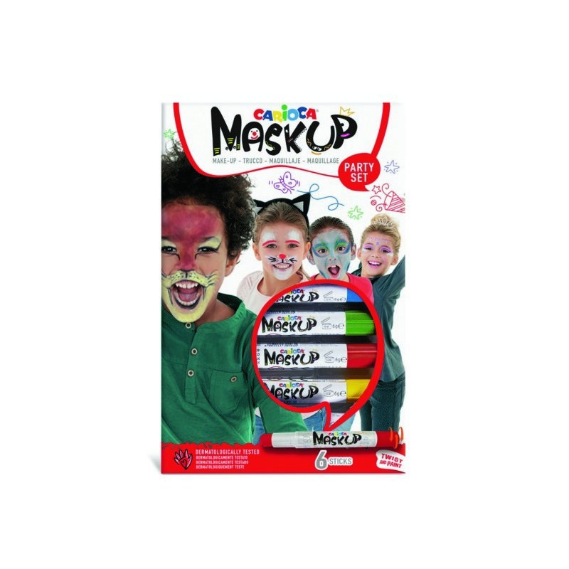 ΧΡΩΜΑΤΑ ΠΡΟΣΩΠΟΥ CARIOCA MASK UP/ 6 PARTY SET43052